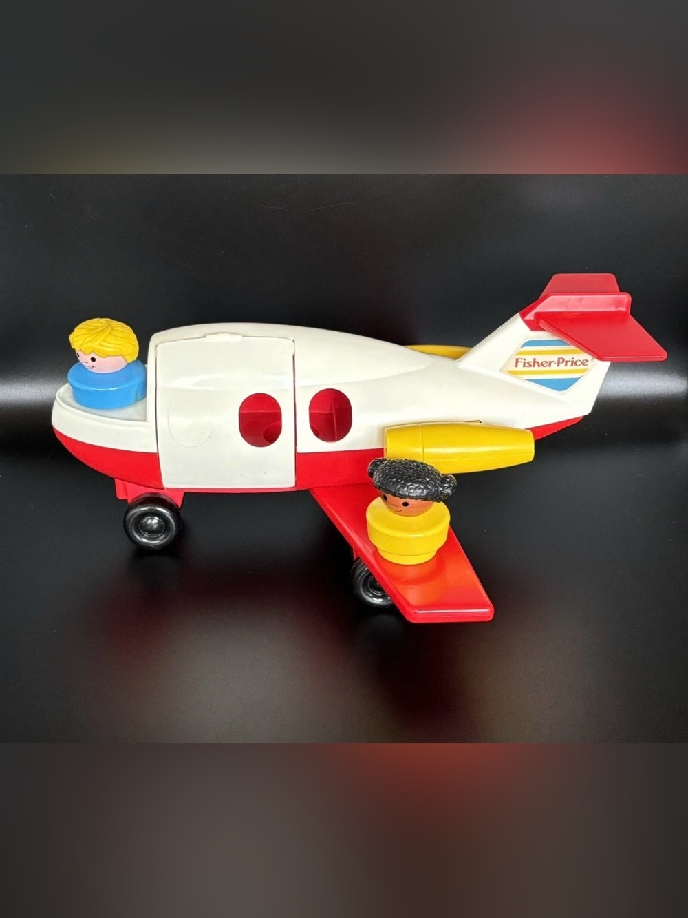 Fisher Price Little People Fun Jet Airplane Vintage 1990s Pilot Passenger 2365